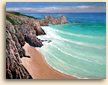 Painting of Porthcurno in Cornwall